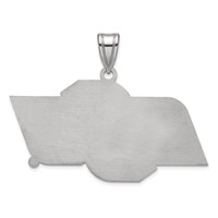 Sterling Silver Rhodium-plated LogoArt Oklahoma State University O-s-u Large Pendant view 4