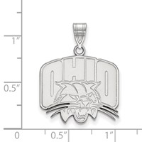 Sterling Silver Rhodium-plated LogoArt Ohio University Large Pendant view 2