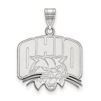 Sterling Silver Rhodium-plated LogoArt Ohio University Large Pendant view 1