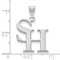 Sterling Silver Rhodium-plated LogoArt Sam Houston State University Large Pendant view 3