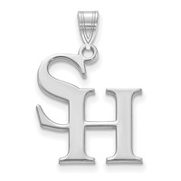 Sterling Silver Rhodium-plated LogoArt Sam Houston State University Large Pendant view 1