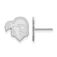 Sterling Silver Rhodium-plated LogoArt Seton Hall University Pirate Small Post Earrings view 1
