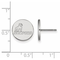 Sterling Silver Rhodium-plated LogoArt Samford University Small Post Earrings view 2