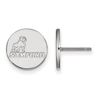 Sterling Silver Rhodium-plated LogoArt Samford University Small Post Earrings view 1