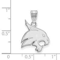 Sterling Silver Rhodium-plated LogoArt Texas State University Bobcat Large Pendant view 2