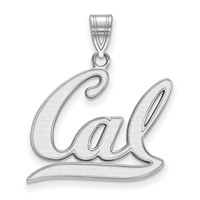 Sterling Silver Rhodium-plated LogoArt University of California Berkeley Large Pendant view 1