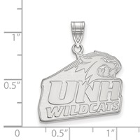 Sterling Silver Rhodium-plated LogoArt University of New Hampshire Large Pendant view 2