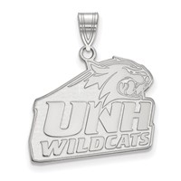Sterling Silver Rhodium-plated LogoArt University of New Hampshire Large Pendant view 1