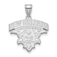 Sterling Silver Rhodium-plated LogoArt University of New Orleans U-n-o Extra Large Pendant view 1