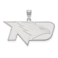 Sterling Silver Rhodium-plated LogoArt University of North Dakota Large Pendant view 1