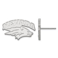Sterling Silver Rhodium-plated LogoArt University of Nevada-Reno Small Post Earrings view 1