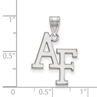 Sterling Silver Rhodium-plated LogoArt United States Air Force Academy A-f Large Pendant view 2