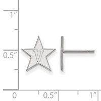 Sterling S. Rh-plated LogoArt Vanderbilt University Small Post Earrings view 2