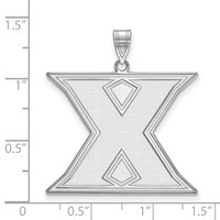 Sterling Silver Rhodium-plated LogoArt Xavier University Letter X Extra Large Pendant view 2