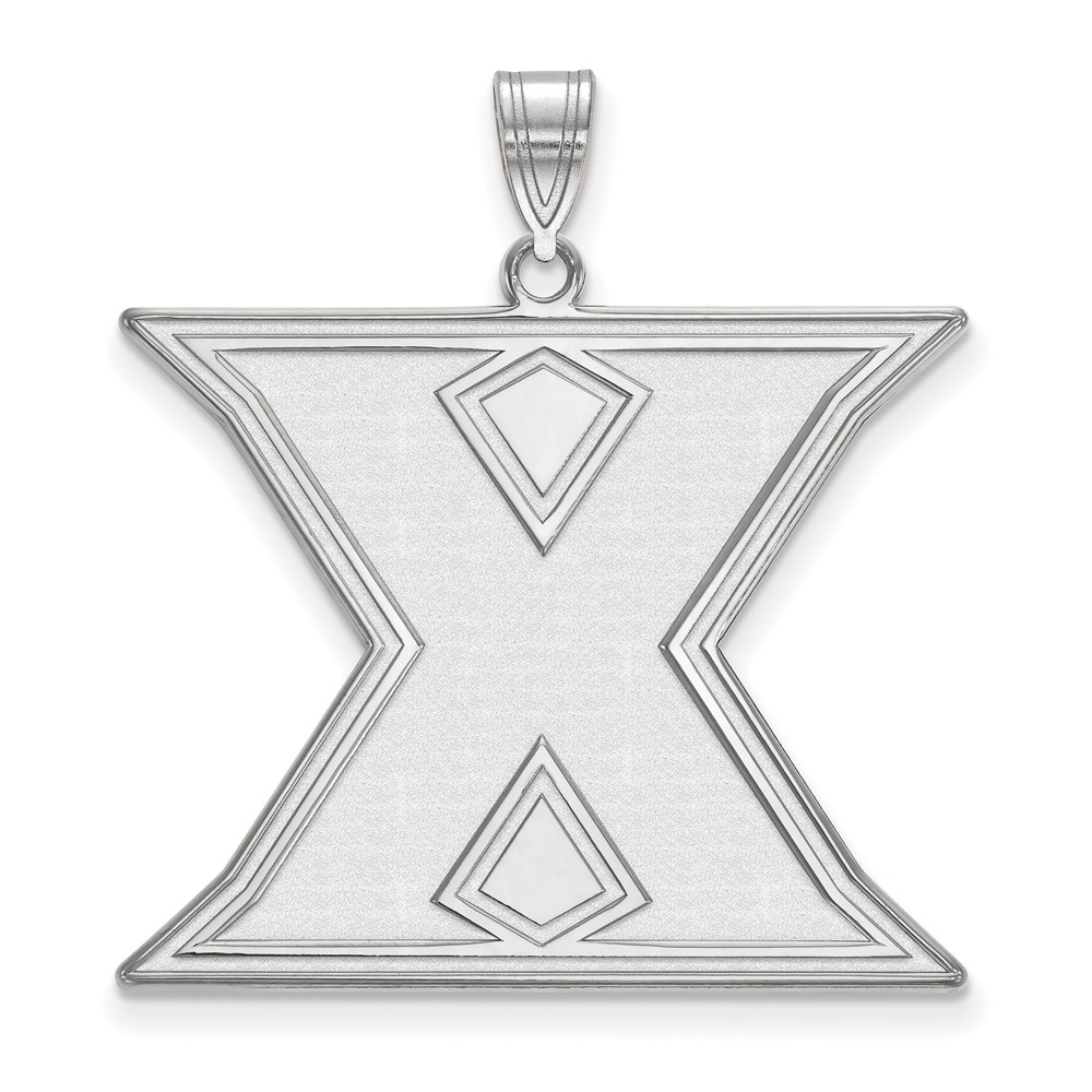 Sterling Silver Rhodium-plated LogoArt Xavier University Letter X Extra Large Pendant