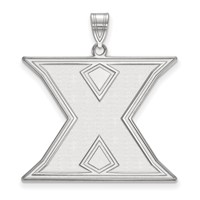 Sterling Silver Rhodium-plated LogoArt Xavier University Letter X Extra Large Pendant view 1