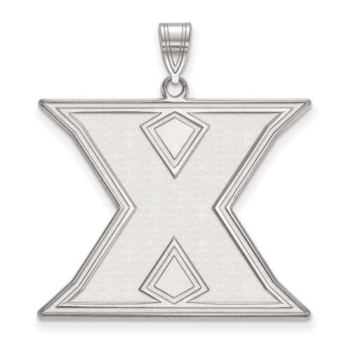 Sterling Silver Rhodium-plated LogoArt Xavier University Letter X Extra Large Pendant