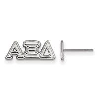 Sterling Silver Rhodium-plated LogoArt Alpha Xi Delta Sorority Greek Letters Extra Small Post Earrings view 1