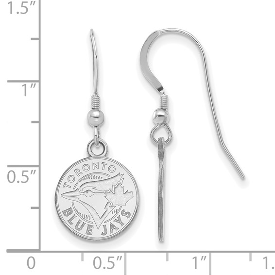 SS/Rh-p Major League Baseball LogoArt Toronto Blue Jays Dangle Earrings