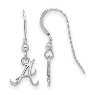 Sterling Silver Rhodium Plated Major League Baseball LogoArt Atlanta Braves Dangle Earrings