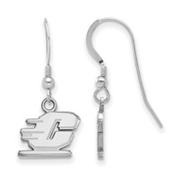 Sterling Silver Rhodium-plated LogoArt Central Michigan University Letter C Extra Small Dangle Wire Earrings view 1