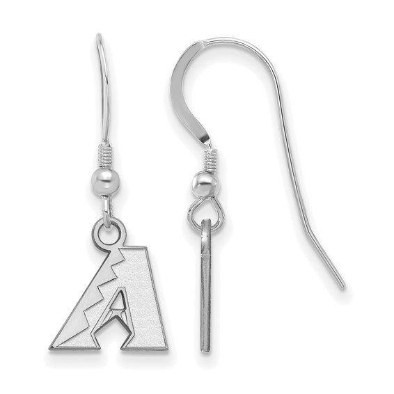 Sterling Silver Rhodium Plated Major League Baseball LogoArt Arizona Diamondbacks Earrings