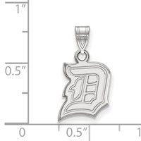 Sterling Silver Rhodium-plated LogoArt Duquesne University Letter D Small Pendant view 2