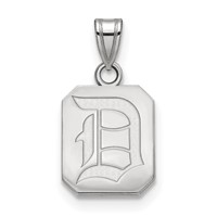 Sterling Silver Rhodium-plated LogoArt Duquesne University Letter D Small Pendant view 1