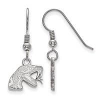 Sterling Silver Rhodium-plated LogoArt Florida a and M University Rattler Extra Small Dangle Wire Earrings view 1