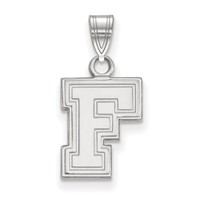 Sterling Silver Rhodium-plated LogoArt Fordham University Letter F Small Pendant view 1