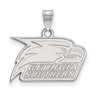 Sterling Silver Rhodium-plated LogoArt Georgia Southern University Eagle Small Pendant view 1