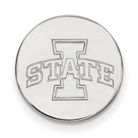 Sterling Silver Rhodium-plated LogoArt Iowa State University Lapel Pin view 1