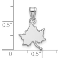 Sterling Silver Rhodium-plated LogoArt Indiana State University I-s Small Pendant view 2