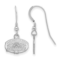 Sterling Silver Rhodium-plated LogoArt Jacksonville State University Extra Small Dangle Wire Earrings view 1