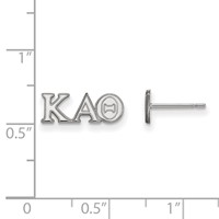 Sterling Silver Rhodium-plated LogoArt Kappa Alpha Theta Sorority Greek Letters Extra Small Post Earrings view 2