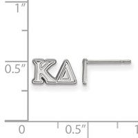 Sterling Silver Rhodium-plated LogoArt Kappa Delta Sorority Greek Letters Extra Small Post Earrings view 2