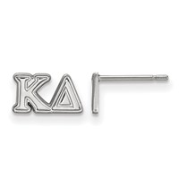 Sterling Silver Rhodium-plated LogoArt Kappa Delta Sorority Greek Letters Extra Small Post Earrings view 1