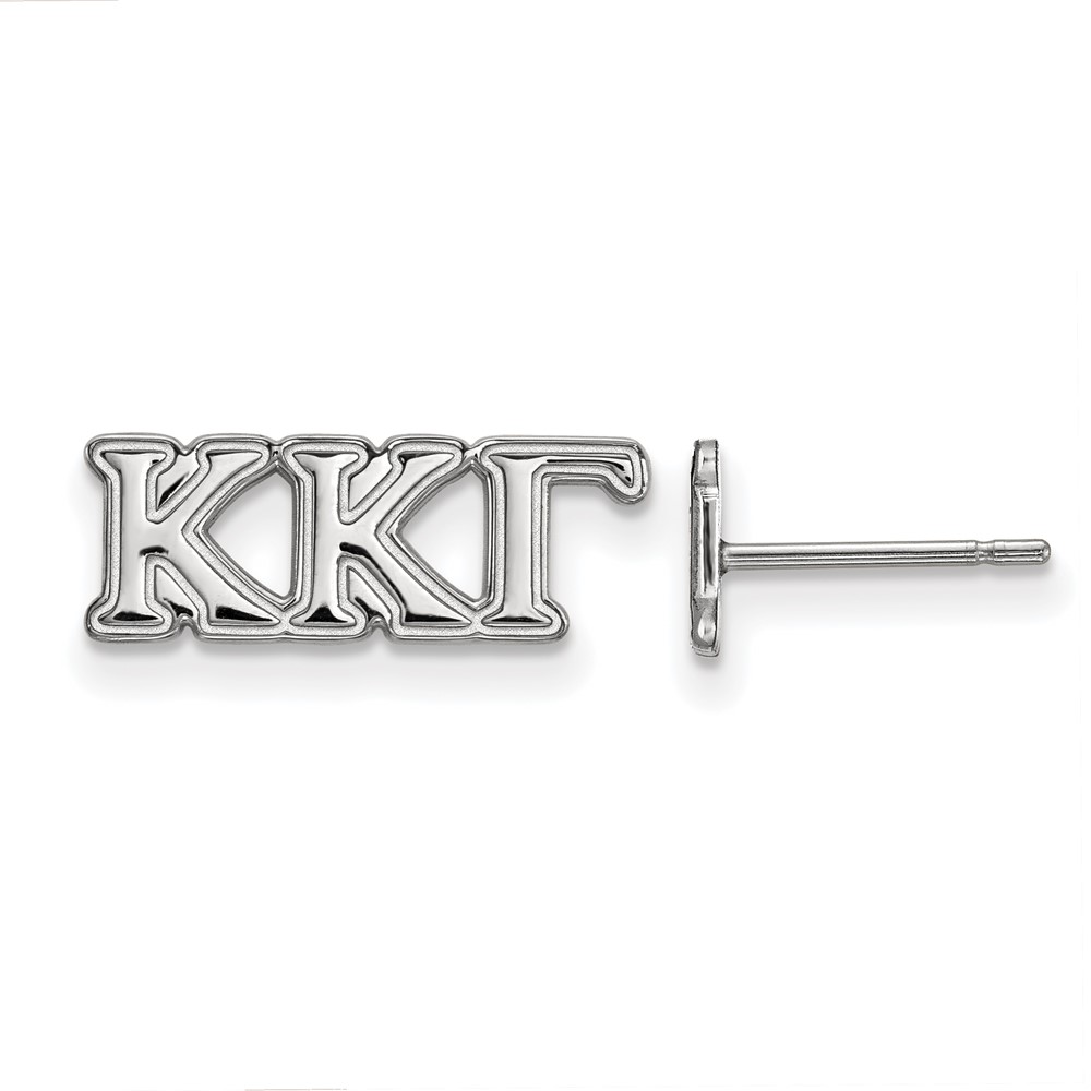 Sterling Silver Rhodium-plated LogoArt Kappa Kappa Gamma Sorority Greek Letters Extra Small Post Earrings