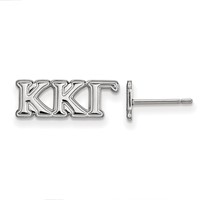 Sterling Silver Rhodium-plated LogoArt Kappa Kappa Gamma Sorority Greek Letters Extra Small Post Earrings view 1