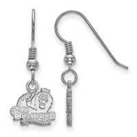 Sterling Silver Rhodium-plated LogoArt Old Dominion University Extra Small Dangle Wire Earrings view 1