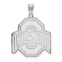 Sterling Silver Rhodium-plated LogoArt the Ohio State University Extra Large Pendant view 1