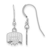 Sterling Silver Rhodium-plated LogoArt Ohio University Extra Small Dangle Wire Earrings view 1