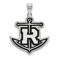 Sterling Silver Rhodium-plated LogoArt Rollins College Anchor Extra Large Enameled Pendant view 1