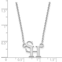Sterling Silver Rhodium-plated LogoArt Sam Houston State University Small Pendant 18 Inch Necklace view 2