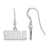 Sterling Silver Rhodium-plated LogoArt Southern Illinois University S-i-u Extra Small Dangle Wire Earrings view 1