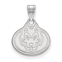 Sterling Silver Rhodium-plated LogoArt St. Cloud State University Husky Small Pendant view 1