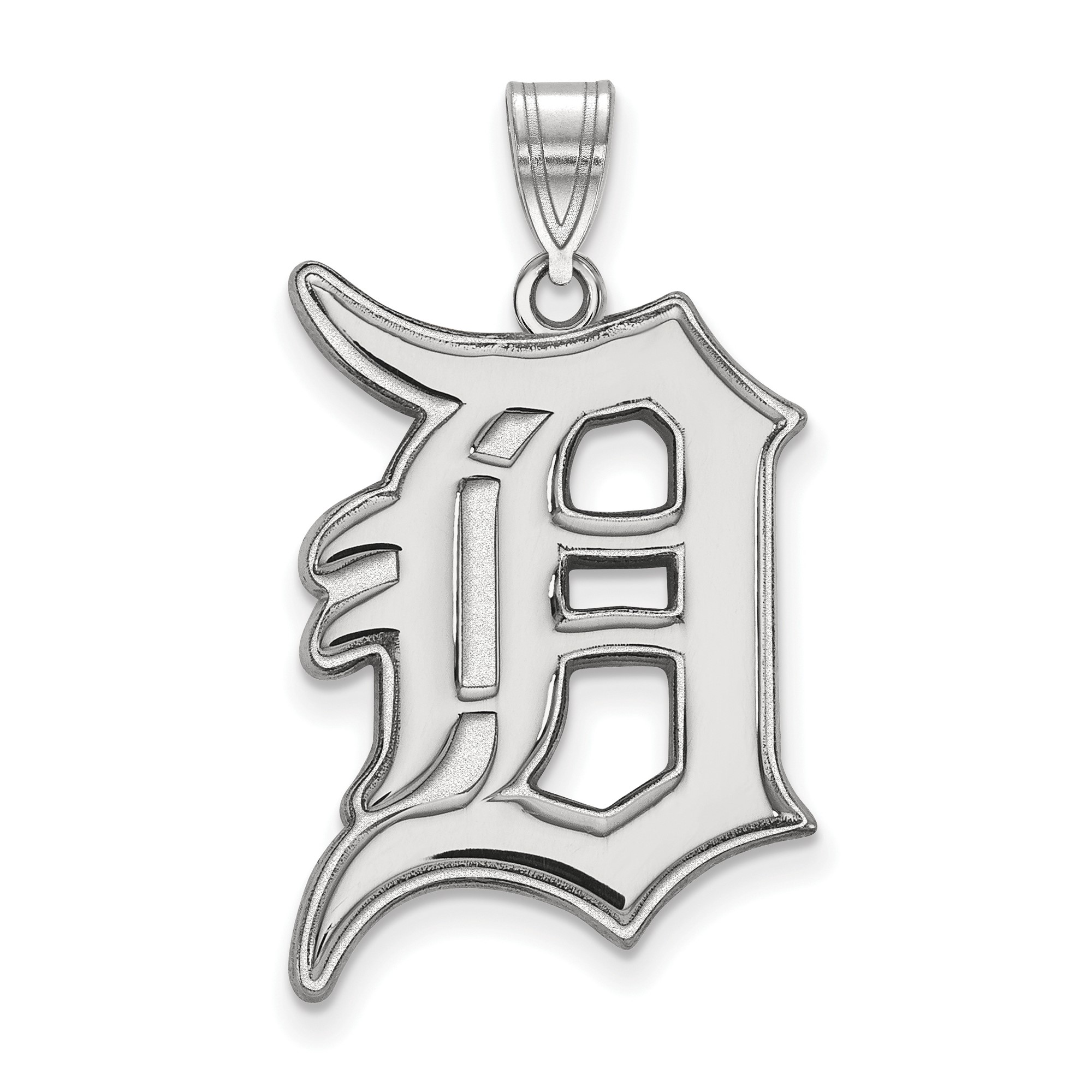 MLB LogoArt Detroit Tigers Letter D Pendant Sterling/Gold