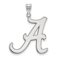 Sterling Silver Rhodium-plated LogoArt University of Alabama Letter a Extra Large Pendant view 1