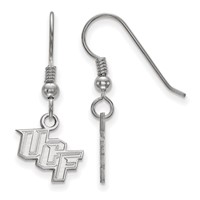 Sterling Silver Rhodium-plated LogoArt University of Central Florida U-c-f Extra Small Dangle Wire Earrings view 1