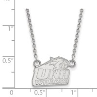 Sterling Silver Rhodium-plated LogoArt University of New Hampshire Small Pendant Necklace, 18" view 2